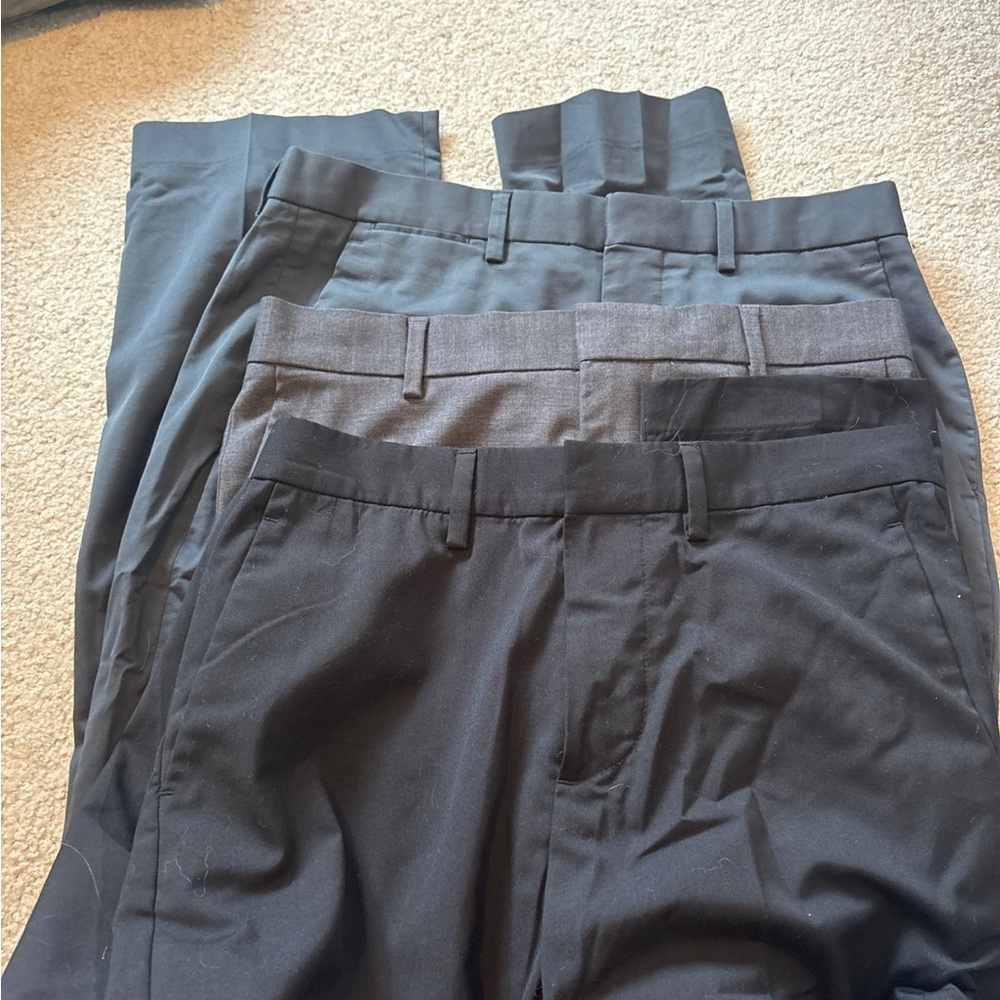 Express Men's Black and Gray Dress Pants